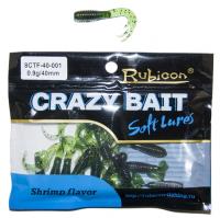 Съедобная силиконовая приманка RUBICON Crazy Bait CTF 0.9g, 40mm, цвет 001 (16 шт)