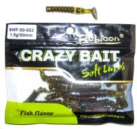 Съедобная силиконовая приманка RUBICON Crazy Bait WF 1.5g, 50mm, цвет 002 (12 шт) Съедобная силиконовая приманка RUBICON Crazy Bait WF 1.5g, 50mm, цвет 002 (12 шт)