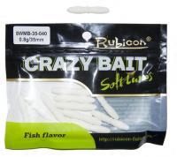 Съедобная силиконовая приманка RUBICON Crazy Bait WMB 0.8g, 35mm, цвет 040 (12 шт)