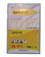 Мази скольжения SPRINT PRO, HF1 Yellow, (+12 +1°C), 60г