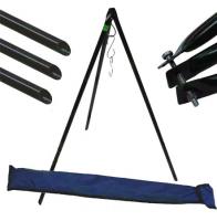 Костровая тренога с винтом и цепочкой L=0,80m, сталь