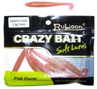 Съедобная силиконовая приманка RUBICON Crazy Bait SSDT 2.3g, 71mm, цвет 010 (8 шт)