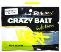Съедобная силиконовая приманка RUBICON Crazy Bait WMB 0.8g, 35mm, цвет 038 (12 шт)
