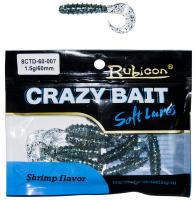 Съедобная силиконовая приманка RUBICON Crazy Bait CTD 1.5g, 60mm, цвет 007 (10 шт)