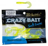 Съедобная силиконовая приманка RUBICON Crazy Bait CTE 0.8g, 50mm, цвет 012 (12 шт)