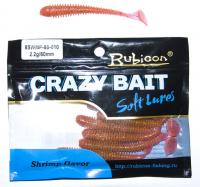 Съедобная силиконовая приманка RUBICON Crazy Bait SWMP 2.2g, 80mm, цвет 010 (8 шт)