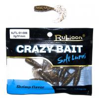Съедобная силиконовая приманка RUBICON Crazy Bait JTL 2g, 51mm, цвет 002 (10 шт) Съедобная силиконовая приманка RUBICON Crazy Bait JTL 2g, 51mm, цвет 002 (10 шт)