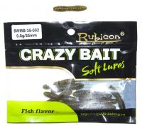 Съедобная силиконовая приманка RUBICON Crazy Bait WMB 0.8g, 35mm, цвет 002 (12 шт)