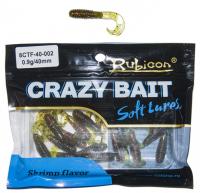 Съедобная силиконовая приманка RUBICON Crazy Bait CTF 0.9g, 40mm, цвет 002 (16 шт)