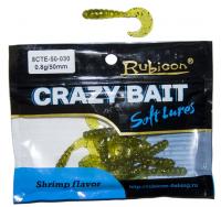 Съедобная силиконовая приманка RUBICON Crazy Bait CTE 0.8g, 50mm, цвет 030 (12 шт)