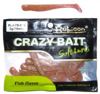 Съедобная силиконовая приманка RUBICON Crazy Bait LJ 3g, 79mm, цвет 010 (8 шт) Съедобная силиконовая приманка RUBICON Crazy Bait LJ 3g, 79mm, цвет 010 (8 шт)
