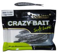 Съедобная силиконовая приманка RUBICON Crazy Bait SS 1.6g, 70mm, цвет 204 (12 шт)