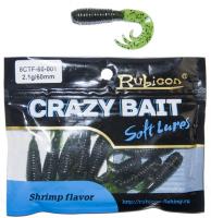Съедобная силиконовая приманка RUBICON Crazy Bait CTF 2.1g, 60mm, цвет 001 (10 шт)