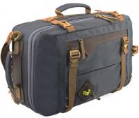 Сумка-рюкзак С-28ТС с кожаными накладками, темно-серый