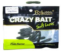 Съедобная силиконовая приманка RUBICON Crazy Bait WMB 0.8g, 35mm, цвет 001 (12 шт)