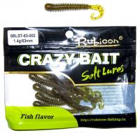 Съедобная силиконовая приманка RUBICON Crazy Bait BLST 1.4g, 63mm, цвет 002 (10 шт) Съедобная силиконовая приманка RUBICON Crazy Bait BLST 1.4g, 63mm, цвет 002 (10 шт)