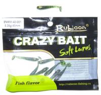 Съедобная силиконовая приманка RUBICON Crazy Bait NWM 0.35g, 40mm, цвет 001 (10 шт) Съедобная силиконовая приманка RUBICON Crazy Bait NWM 0.35g, 40mm, цвет 001 (10 шт)