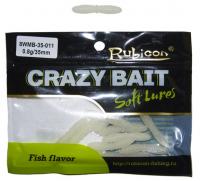 Съедобная силиконовая приманка RUBICON Crazy Bait WMB 0.8g, 35mm, цвет 011 (12 шт)