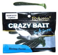 Съедобная силиконовая приманка RUBICON Crazy Bait SWMP 2.2g, 80mm, цвет 001 (8 шт)