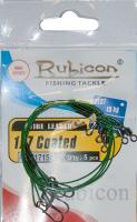 Поводок стальной с зел. покрытием Rubicon 1x7, 15kg, d=0,62mm 15cm (заст Duo-Lock/верт Rolling) 5шт Поводок стальной с зел. покрытием Rubicon 1x7, 15kg, d=0,62mm 15cm (заст Duo-Lock/верт Rolling) 5шт