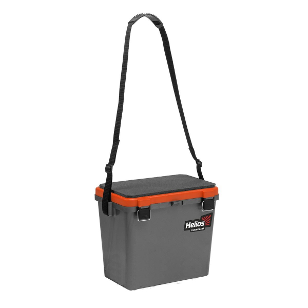 Ящик рыболовный зимний односекционный серый/оранжевый Helios (HS-IB-19GO-1)3
