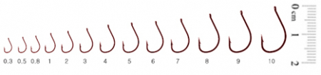 Крючки RUBICON Keiryu-Ring (RED) KH10078R-05 (10 шт.)