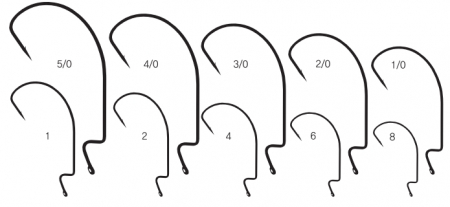 Крючки офсетные RUBICON Wide Range Worm BS3315-02 (10 шт.)