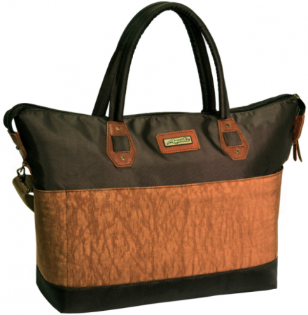 Сумка дорожная С-29, темно-коричневый/рыжий