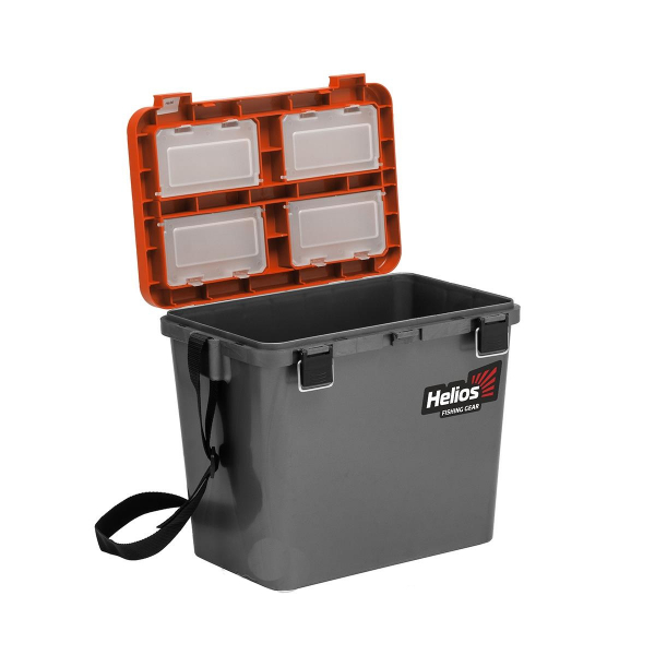 Ящик рыболовный зимний односекционный серый/оранжевый Helios (HS-IB-19GO-1)2