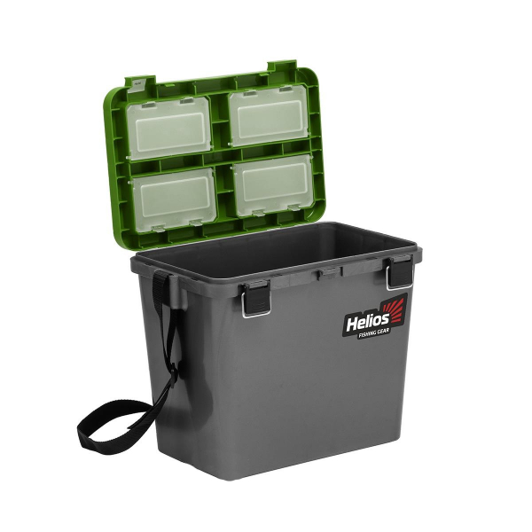 Ящик рыболовный зимний односекционный серый/салатовый Helios (HS-IB-19GG-1)1